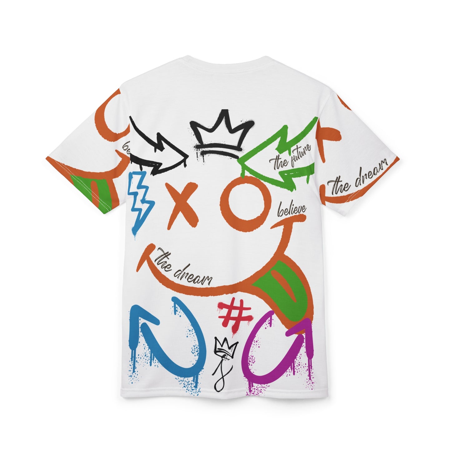 Vibrant Graphic Unisex Cut & Sew Tee - Express Yourself Shirt, Trendy Streetwear, Unique Gift, Art-Inspired Fashion, Summer Essential