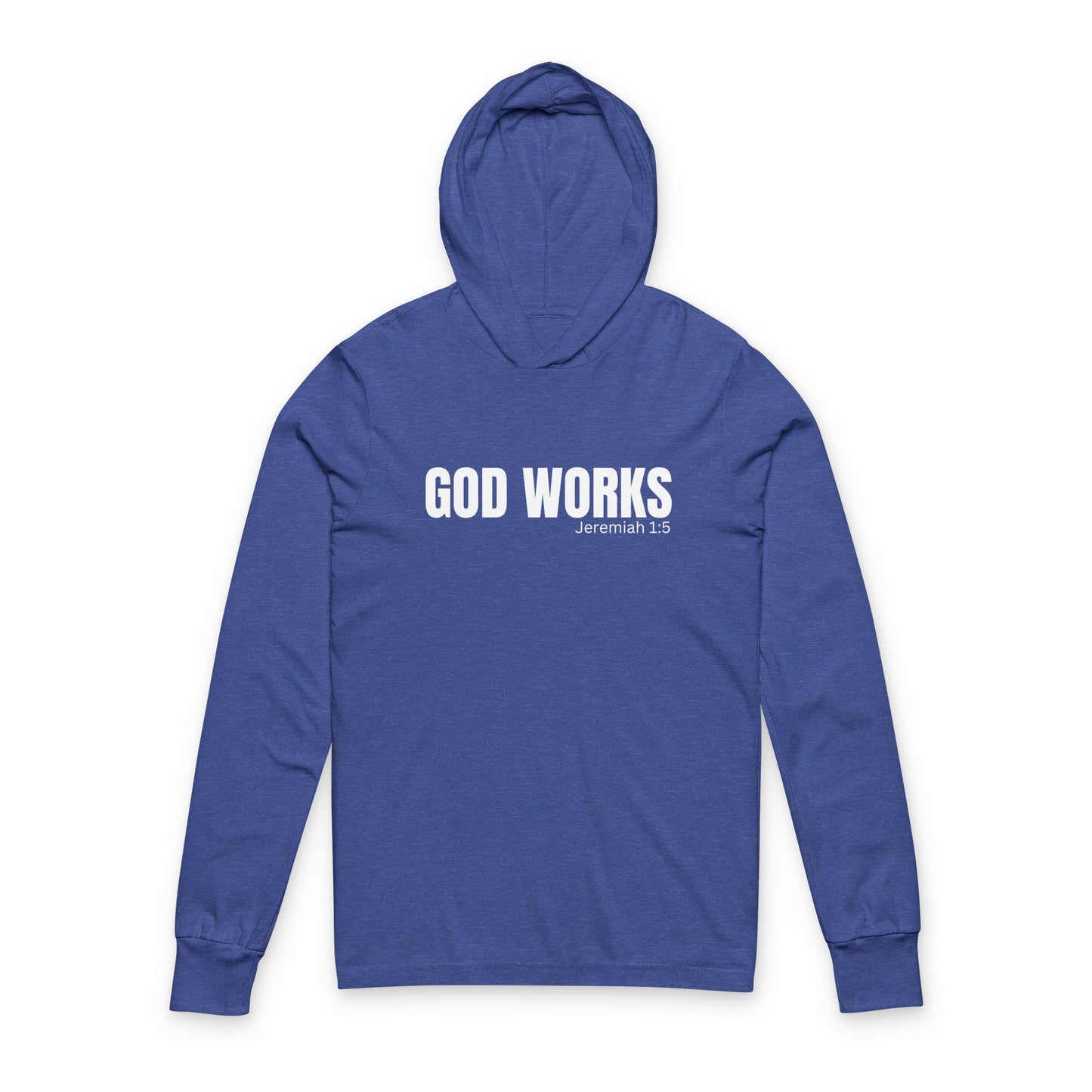 Faith-Inspired Unisex Hooded Long Sleeve Tee - Modern Cross Design