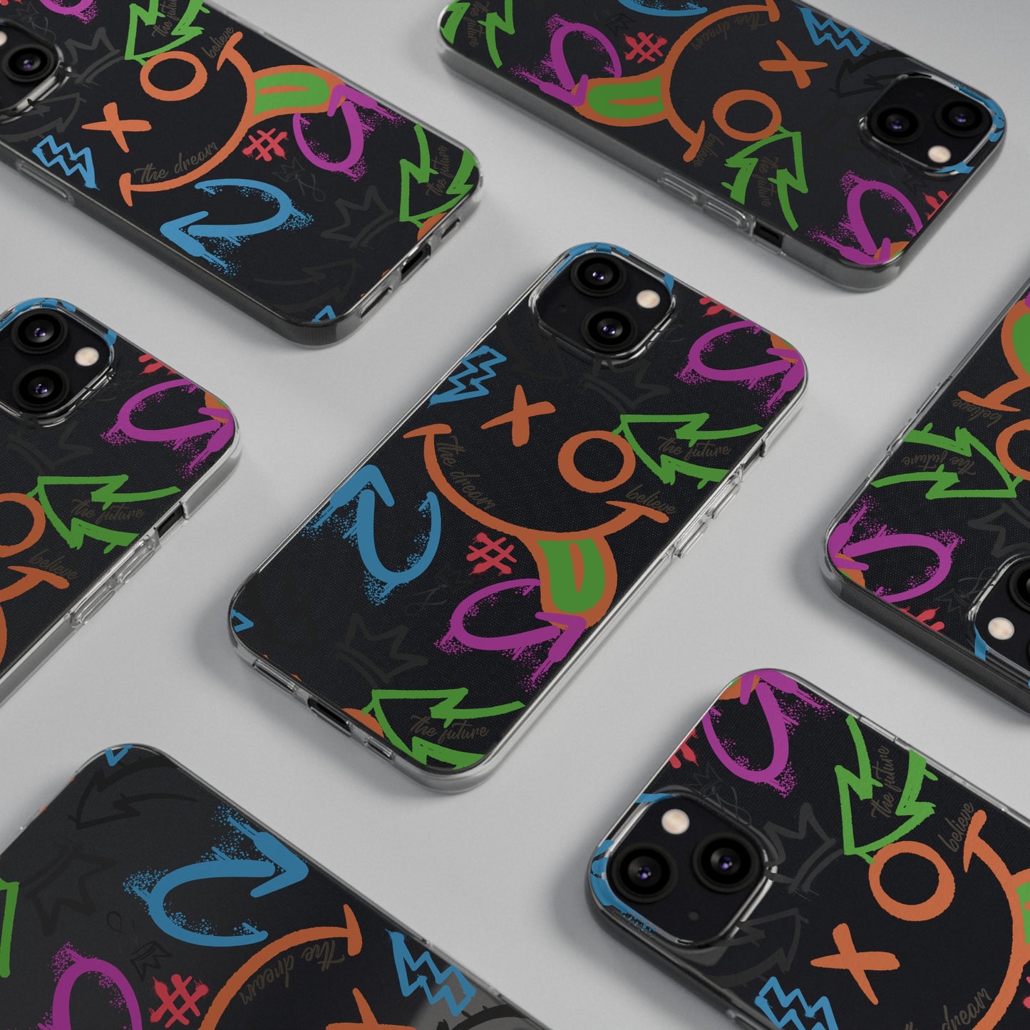 Phone Cases - The Dreamer Collection, Soft Colorful, Graffiti, Street Art Trendy Design