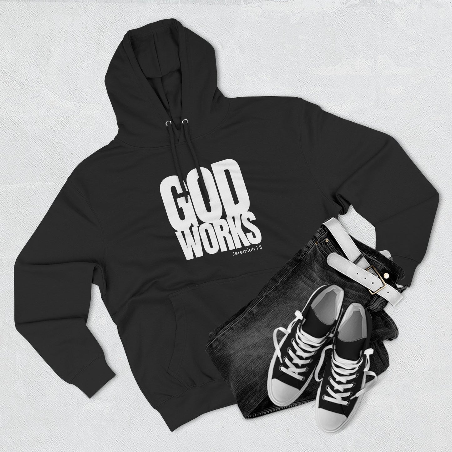The God Works Collection  — Black Fleece Logo Pullover