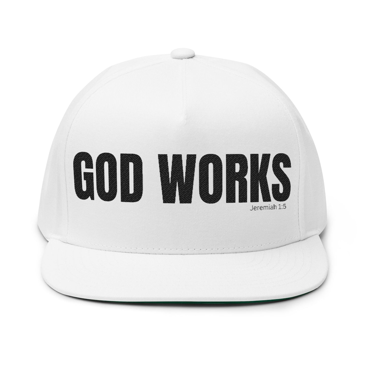 Embroidered Flat Bill Cap - Faith and Perseverance Vintage Baseball Style