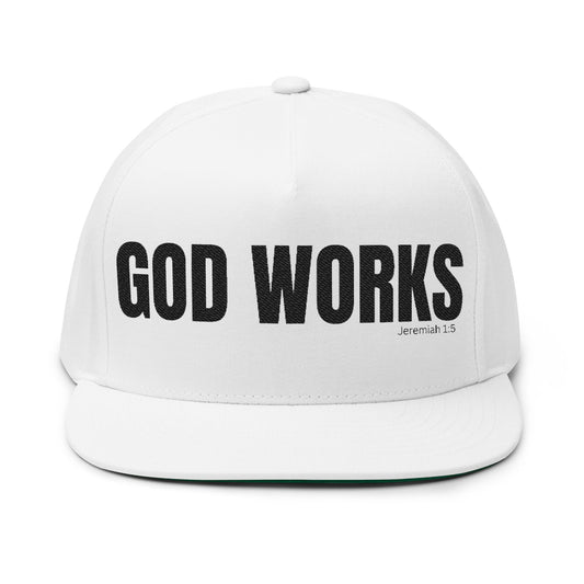 Embroidered Flat Bill Cap - Faith and Perseverance Vintage Baseball Style