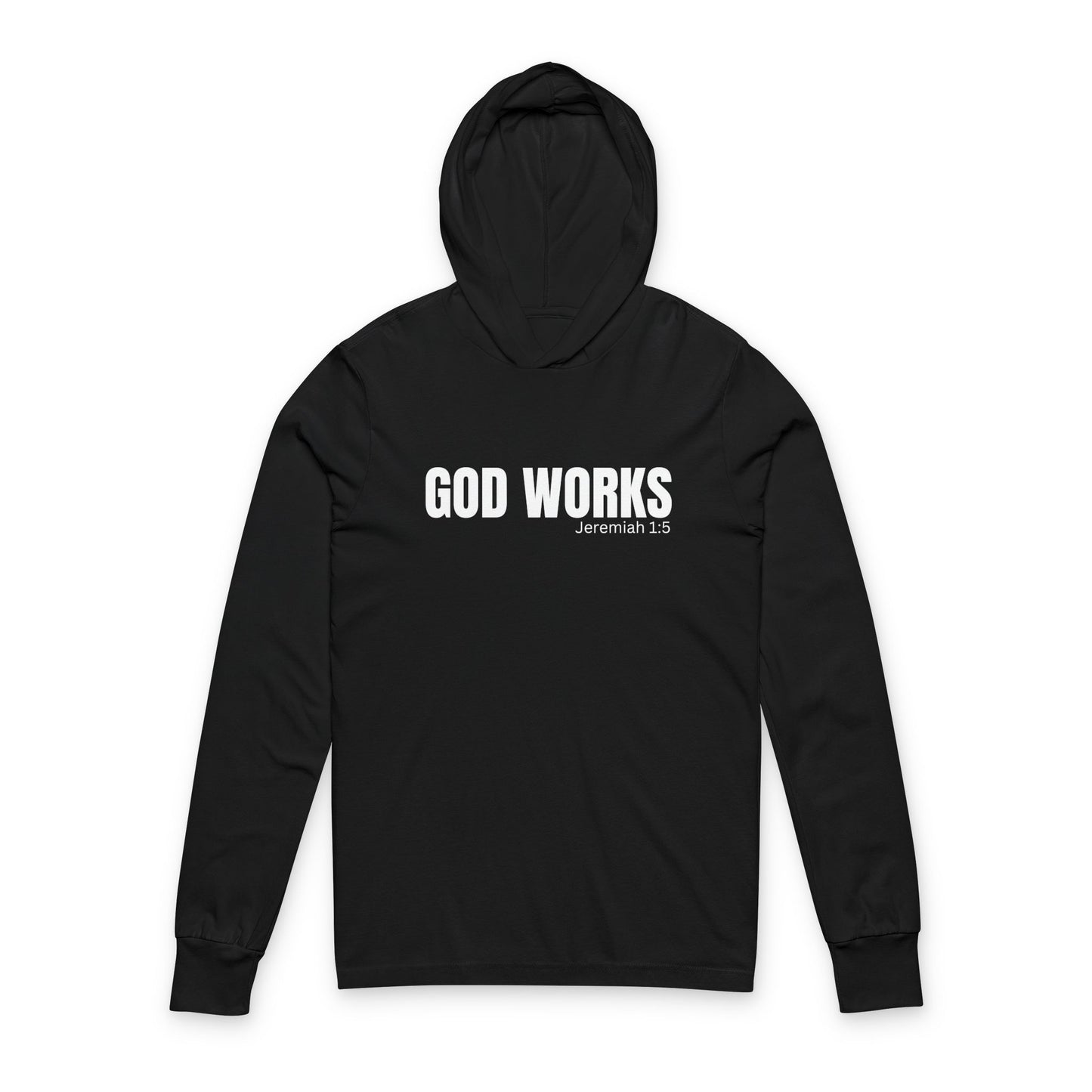 Faith-Inspired Unisex Hooded Long Sleeve Tee - Modern Cross Design