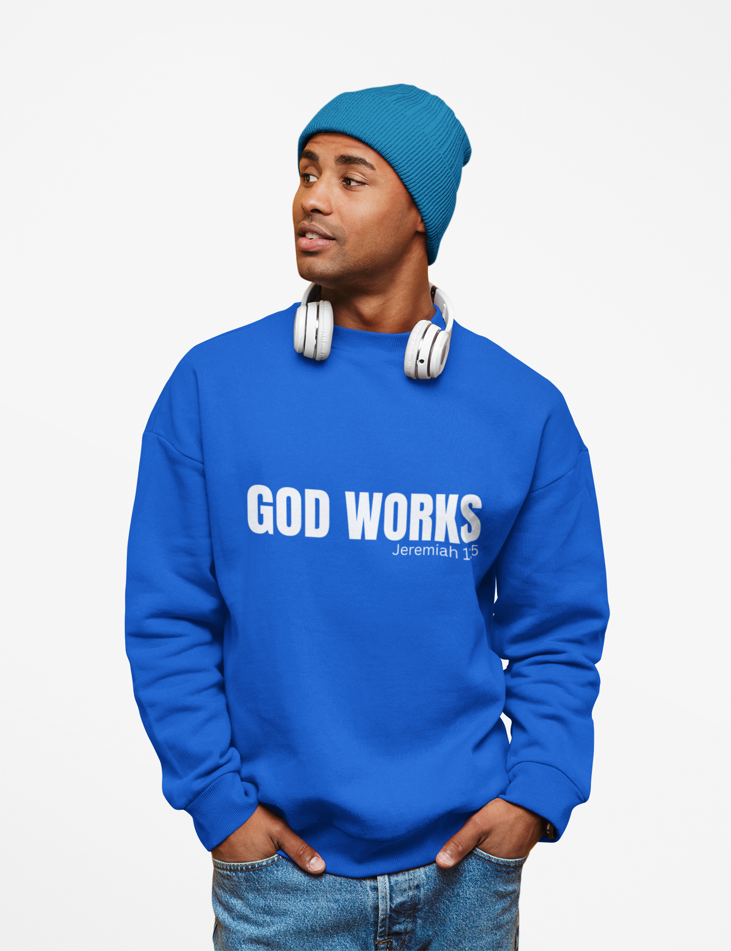 The "God Works" Unisex Crewneck Sweatshirt