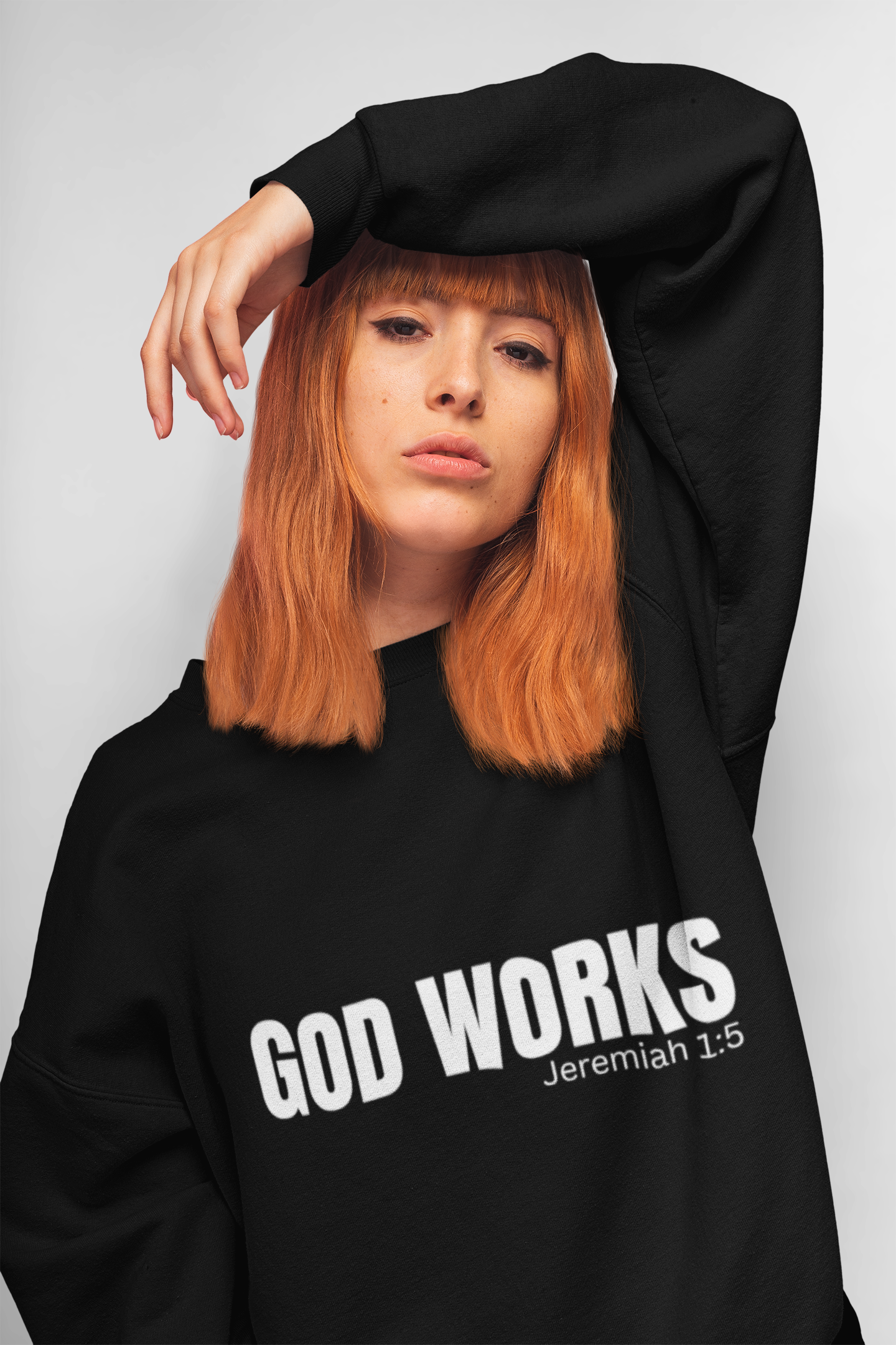 The "God Works" Unisex Crewneck Sweatshirt