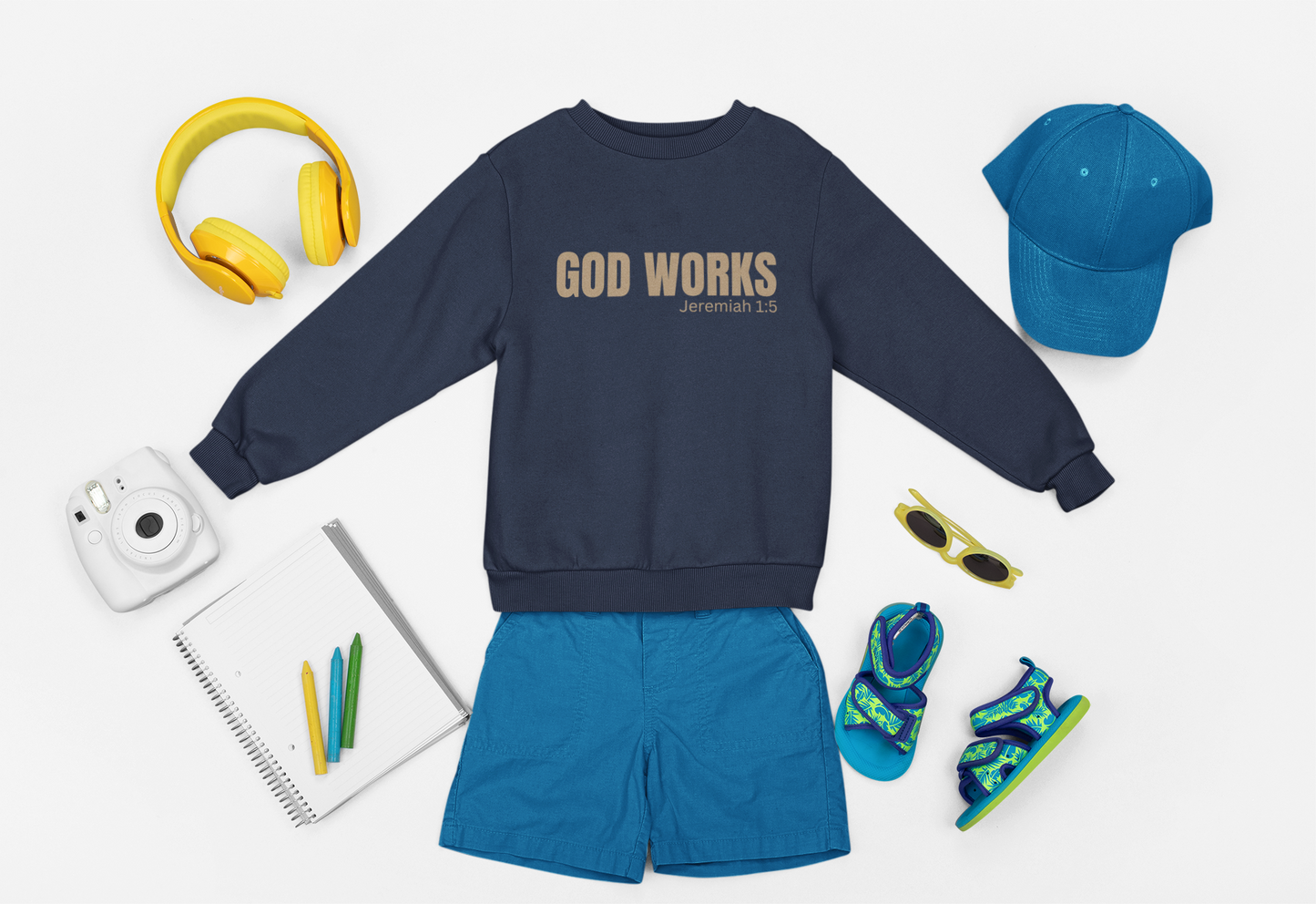 The "GOD WORKS" Youth Sweatshirt - Faith-Inspired