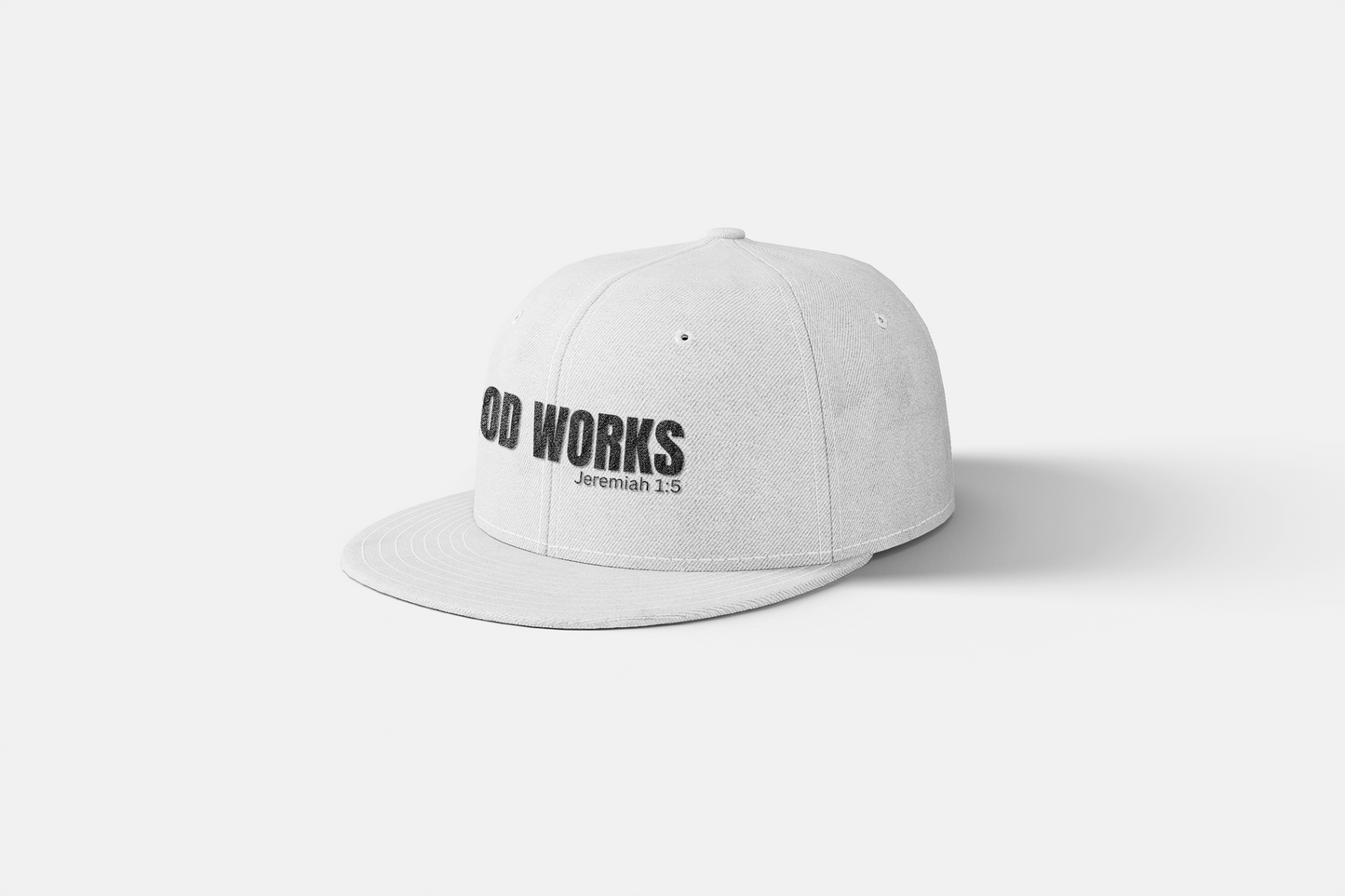 Embroidered Flat Bill Cap - Faith and Perseverance Vintage Baseball Style