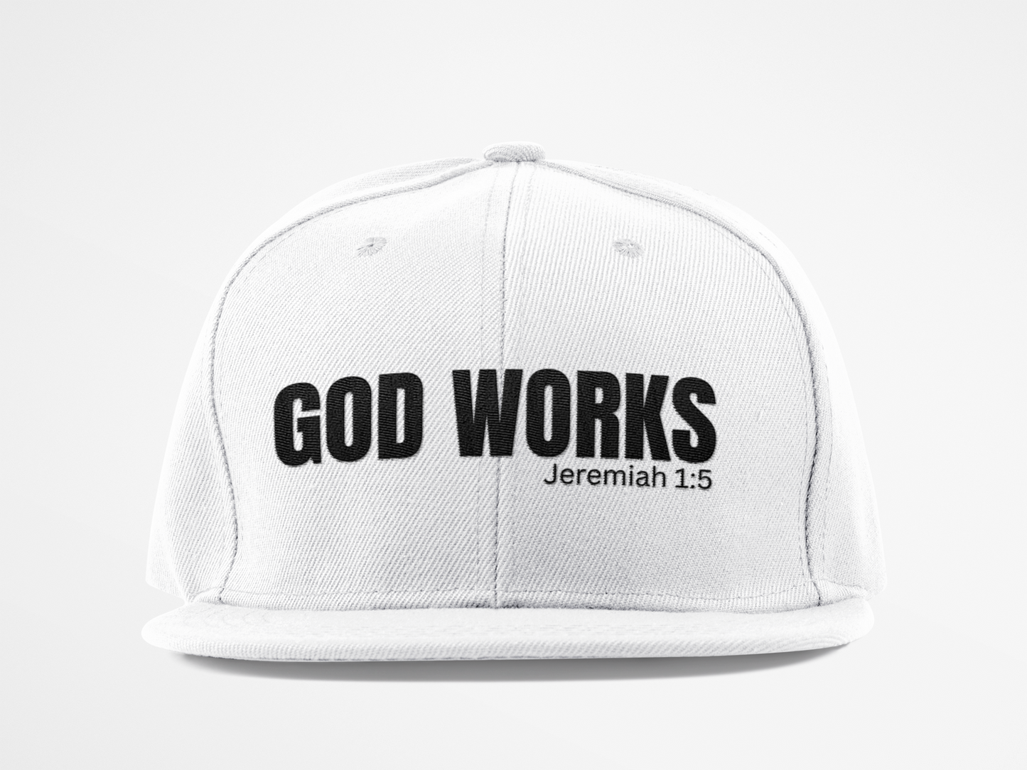 Embroidered Flat Bill Cap - Faith and Perseverance Vintage Baseball Style