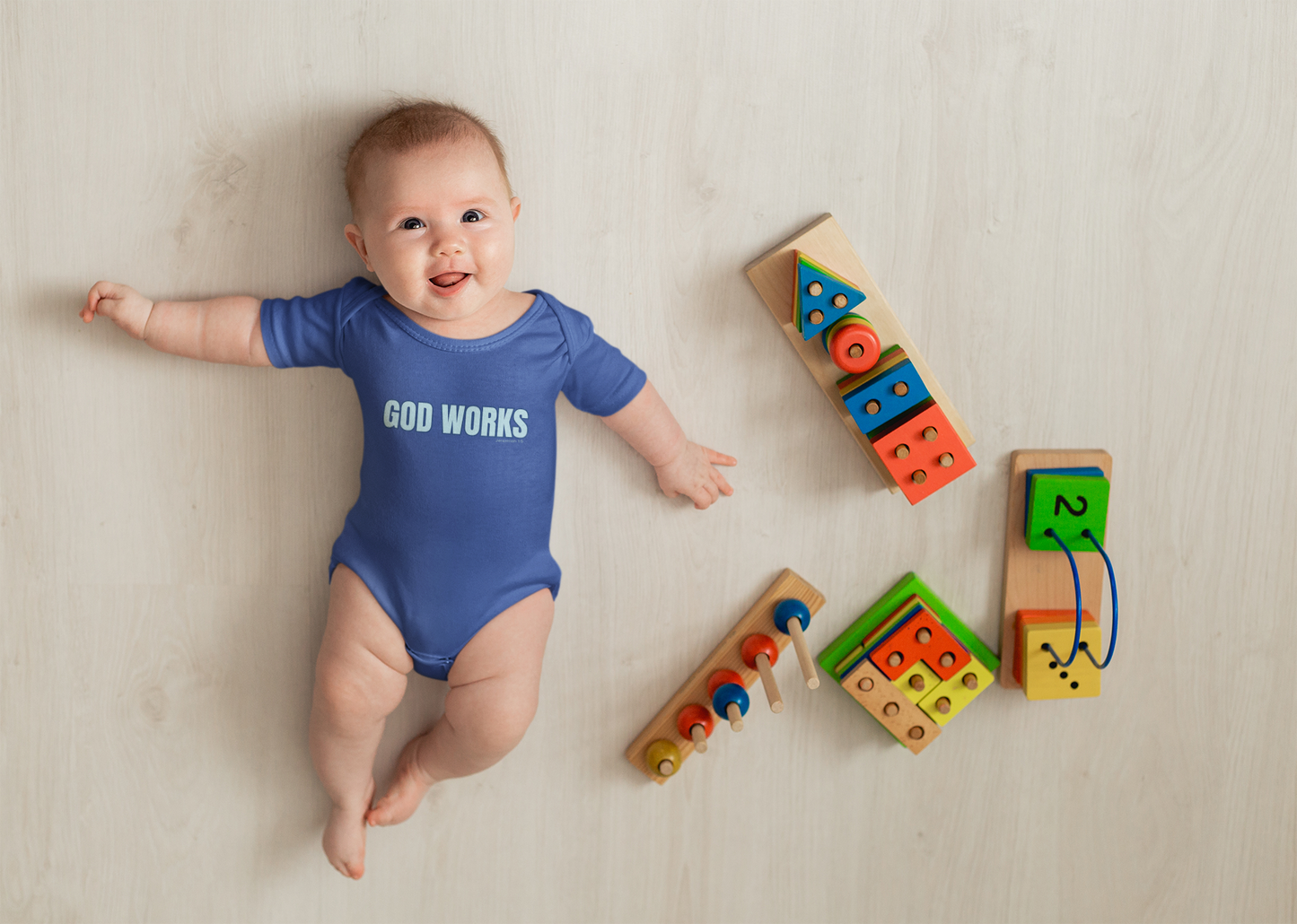 God Works Baby T-Shirt — Faith & Hope Infant Tee