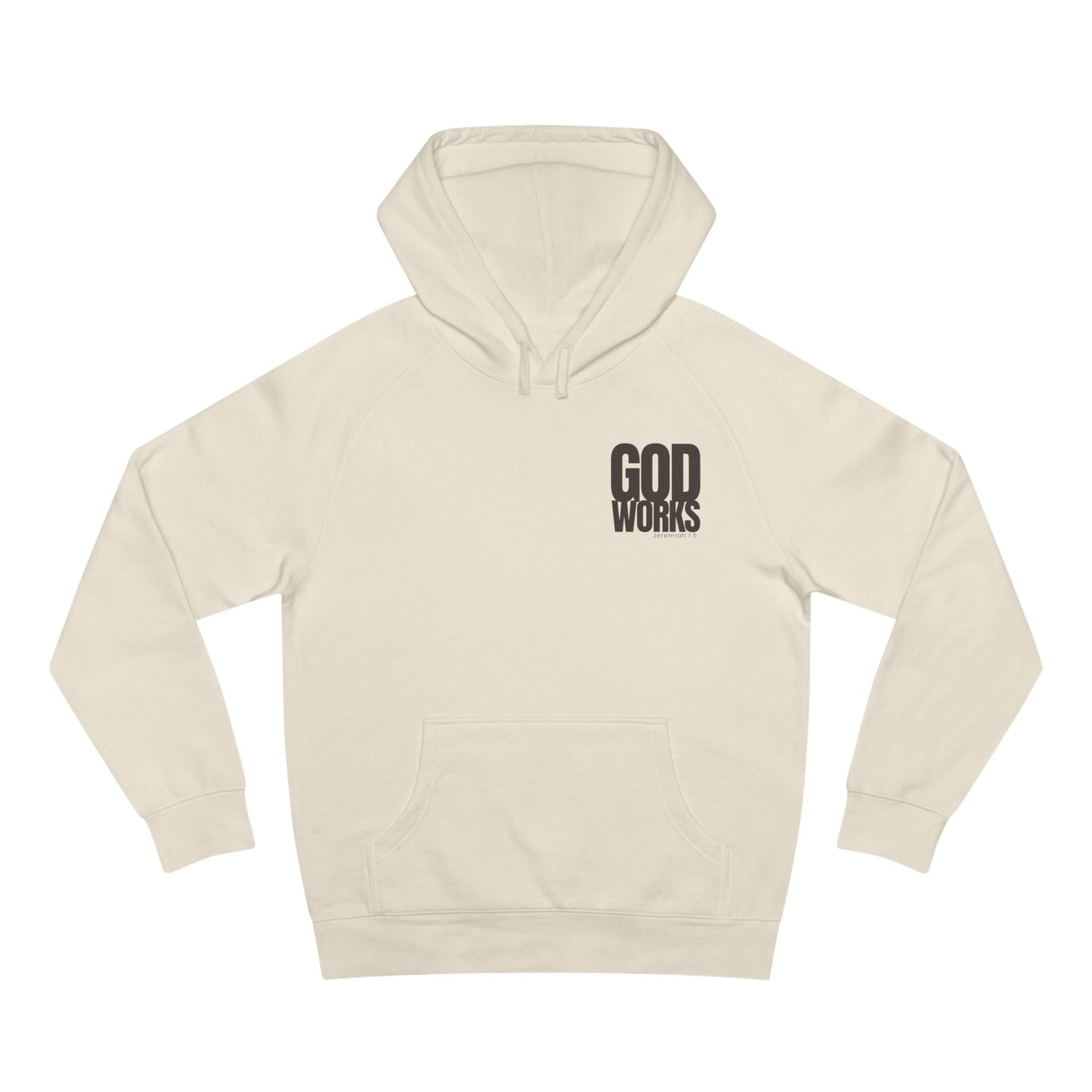 God Works Hoodie — Christian Cross Faith Pullover