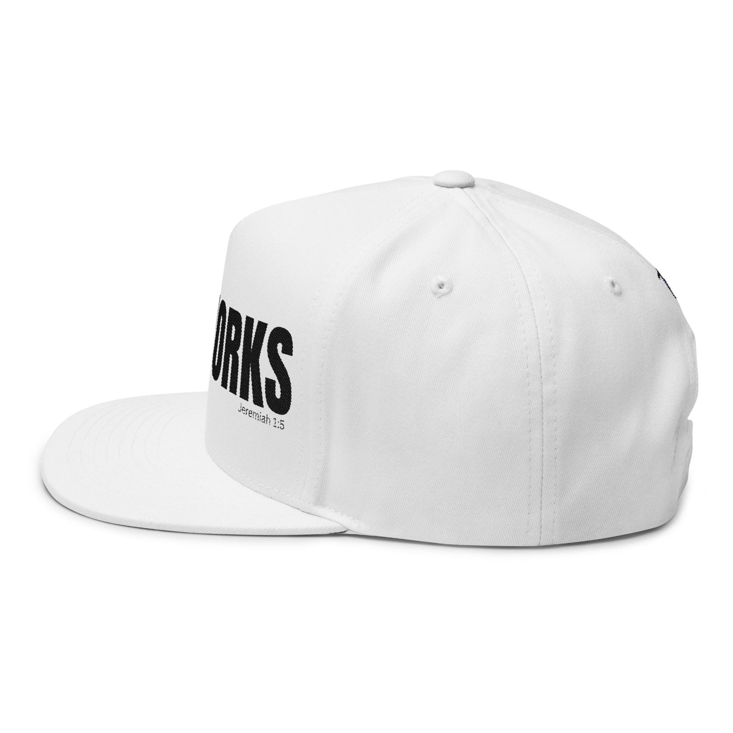 Embroidered Flat Bill Cap - Faith and Perseverance Vintage Baseball Style