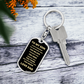 To My Son Always Remember Dog Tag Keyring, Valentine's Gift for Him/Son