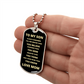 From Mom To My Son Always Remember Dog Tag, Gift for Son