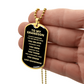 From Grandmother To My Grandson Always Remember Dog Tag, Gift for Son