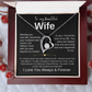 To My Wife - I Love You Always & Forever Necklace - Gift Set