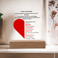 Gift For Wife Red Heart Clear Square Acrylic Block -  Keepsake Gift